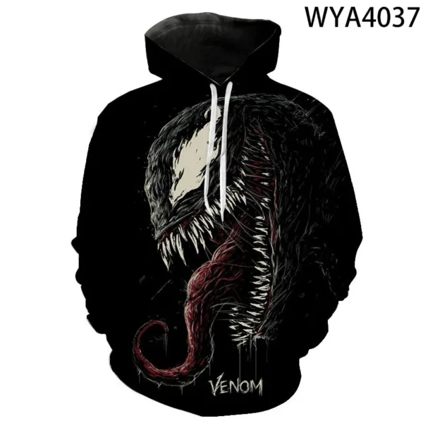 Miniso Movie Venom 3D Printed Hoodies Men Women Children Fashion Pullover Long Sleeve Boy Girl Kids Sweatshirts Cool Jacket