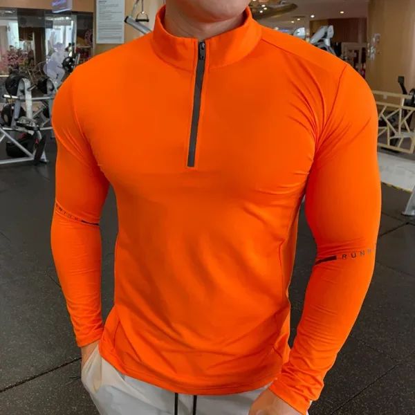 Fitness Trainer Compression Sports T-shirt for Gym Running Exercise Bodybuilding Elastic Long Sleeves Sweatshirt Plus Size Tops - Image 5