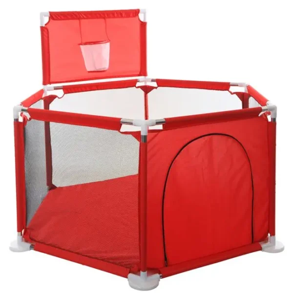 IMBABY Baby Playpen Green Hexagon Playpen for Children with Basketball Board Children's Playpen Ball Pit Baby Playground Fence - Image 9