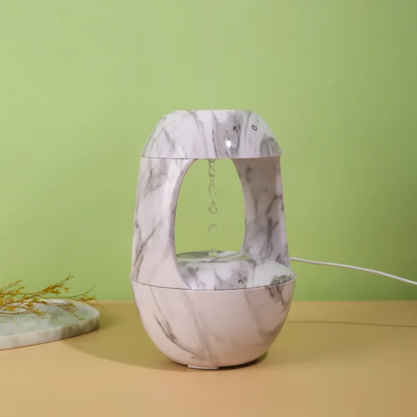 Large Capacity Humidifier with Marble Pattern Design, Anti Gravity Water Droplet Humidifie - Image 5