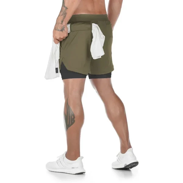Camo Running Shorts Men Gym Sports Shorts 2 In 1 Quick Dry Workout Training Gym Fitness Jogging Short Pants Summer Men Shorts - Image 3