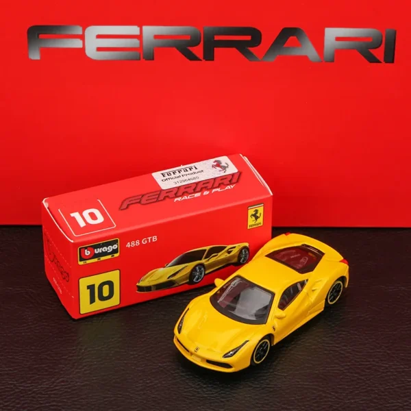 Bburago 1:64 genuine Ferrari SP1 458 ENZO F40 F12TDF SF90 car model series children's Christmas boy gift toys - Image 2