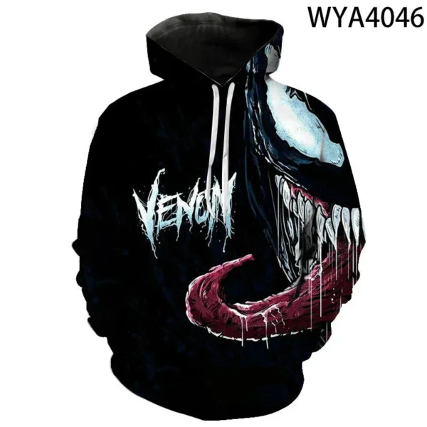 Miniso Movie Venom 3D Printed Hoodies Men Women Children Fashion Pullover Long Sleeve Boy Girl Kids Sweatshirts Cool Jacket - Image 2