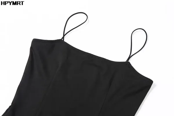 Backless Sexy Strap Split Summer Dress Women Elastic Long Dresses Sleeveless Camisole Clubwear Evening Party Dress Women's Robe - Image 2