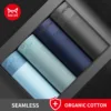 MiioW 4Pcs Organic Cotton Men Boxers Shorts Antibacterial Innerwear Man Underwear Boxer Men's Panties Male Trunks Underpants New - Image 4