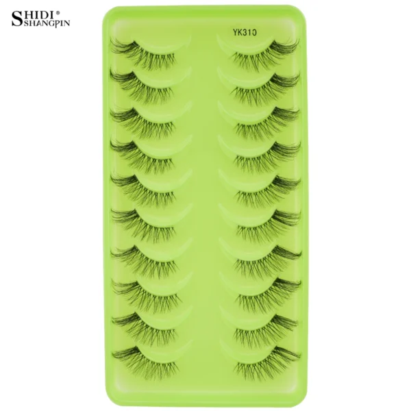 SHIDISHANGPIN 5/10Pairs False Lashes Cat Eye Eyelashes Eyelash Extension 3D Mink Half Lashes Natural Makeup faux Cils maquiagem - Image 19