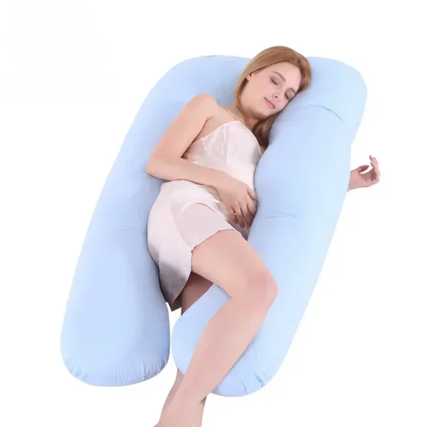 U-shaped Pregnancy Pillow Pure Cotton Lumbar Support Backrest Pillow Cushion for Pregnant Women Multi-function Full Body Pillow - Image 10