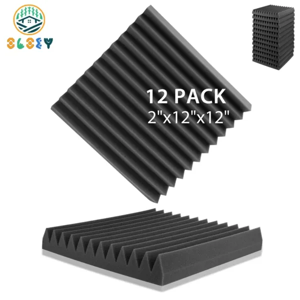 Soundproofing Studio 12 Pack, KTV Sound Absorbing Foam Panels Sponge Pad, House Isolation Wall Soundproof Foam Home Decoration - Image 7