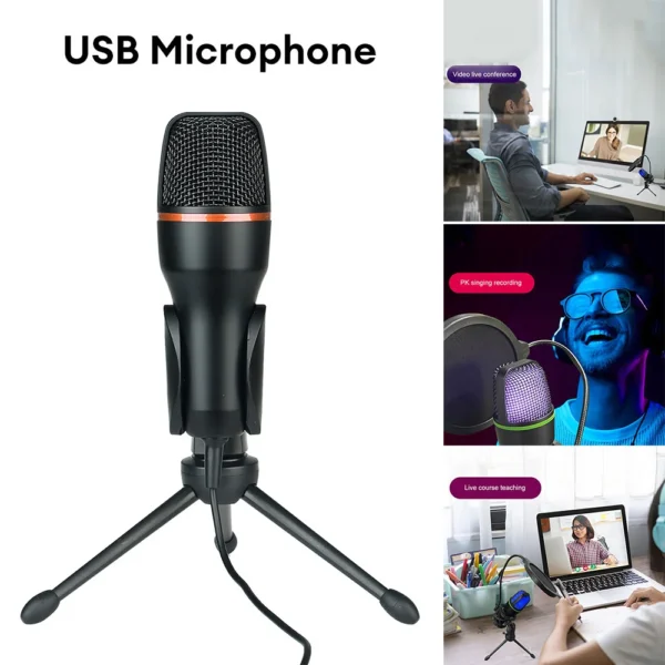 RGB Condenser Microphones Professional Microphone Karaoke System Gaming Singing Recording Micro Mic For PC Computer Laptop - Image 5