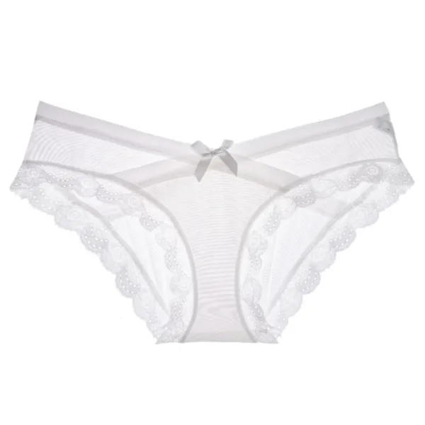 Hot Selling Maternity Pants Mesh Bow Solid Color Breathable Large Elastic Women's Panties Seamless Lace Low Waist V Briefs - Image 5