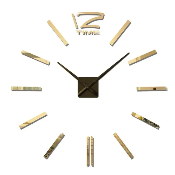 DIY Wall Clock for Home Office 60cm Frameless Modern 3D Wall Clock Mirror Stickers Hotel Room Design School Decoration Decor - Image 2