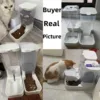Dog Feeder Cat Water Dispenser Automatic Cat Feeder and Cat Water Dispenser Gravity Cat Feeder Food Storage Dispenser Container - Image 4