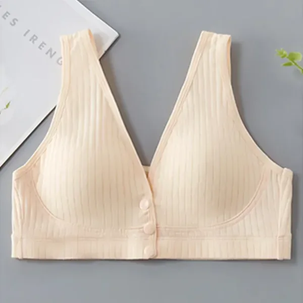 Pure Cotton Nursing Bra Women's Breastfeeding Maternity Underwear Women Pregnancy Plus Size Bralette Gather Crop Top Women - Image 6