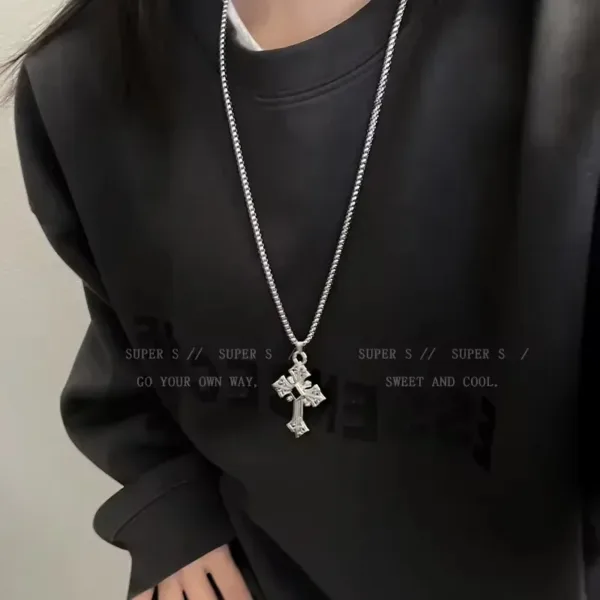 Titanium Steel Cross Necklace