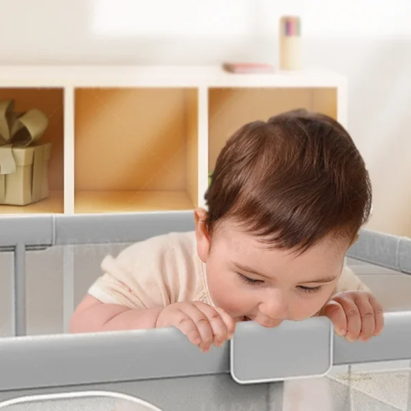 IMBABY Baby Playpens Light Gray Corralito for Baby Playground with Pull Ring Child Safety Barrier Fence Ball Box Game Playpen - Image 15