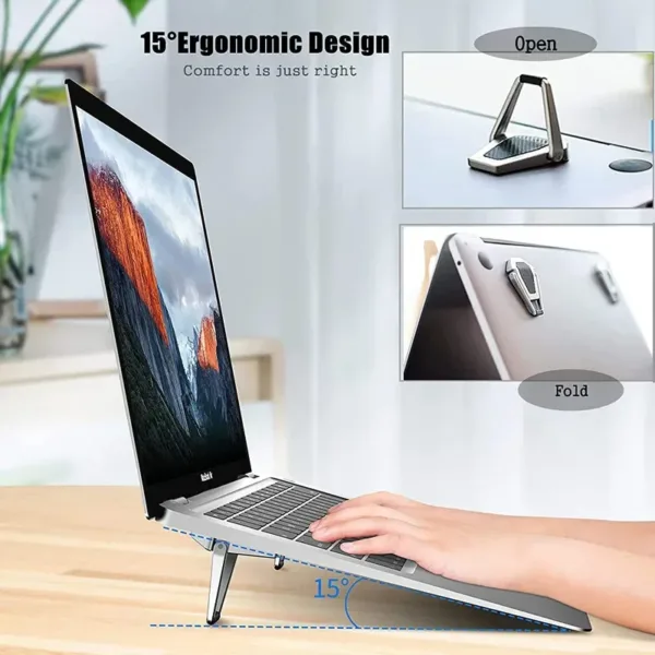 Foldable Metal Laptop Stand - Image 3
