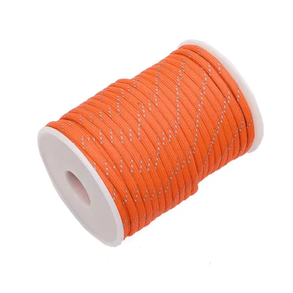 Reflective Tent Rope 550 Paracord Cord 7 Strands 4mm Camping Survival Accesorios Warning Parachute Line Hiking Canopy Lanyard