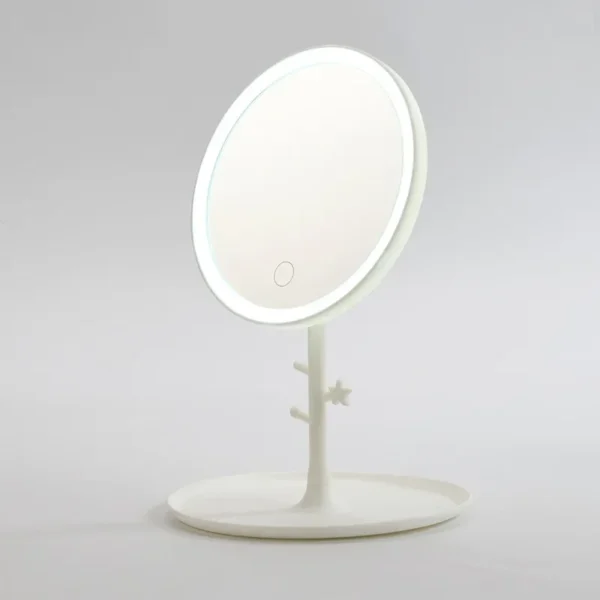 LED Touch Screen Makeup Mirror Folding Mirror Lighted Makeup Mirror 3 Colors Light Modes USB Rechargeable Cosmetic Mirror Tools - Image 8