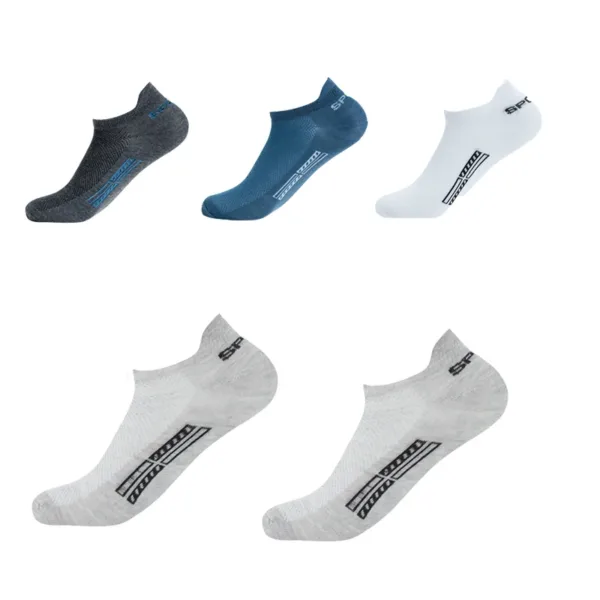 5 Pairs/Lot High Quality Men Ankle Socks Breathable Cotton Sports Mesh Casual Athletic Thin Cut Short Sokken Plus Size - Image 19