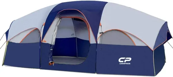 Tent 8 Person Camping Tents, Weather Resistant Family Tent, 5 Large Mesh Windows, Double Layer, Divided Curtain for S - Image 3