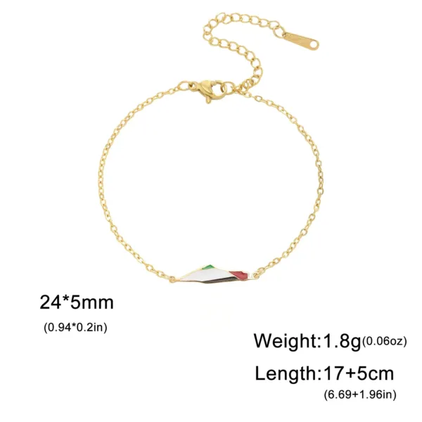 Enamel Palestine Map Bracelet - Image 6