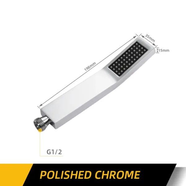 Square HandHeld Shower Head Bathroom Accessories Products Made Of Solid Brass Bend Hand Hold Shower High Pressure Water - Image 6