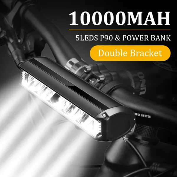 TouCloud Bicycle Light Front 10000mAh Bike Light Power Bamk Waterproof Flashlight USB Charging MTB Road Cycling Lamp - Image 4