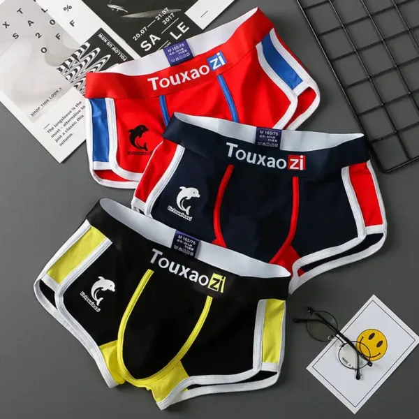 3Pcs/Lot Men Panties Cotton Underwear Boxers Briefs Mens Fashion Dolphin Boxershorts Trends Youth Personality Underpants Homme - Image 9