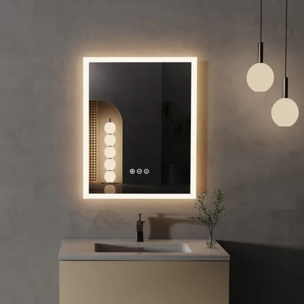 16x20 inch LED Lighted Bathroom Mirror with Anti-Fog, Wall Mounted Vanity Mirror with Smart Touch Button, Memory Function - Image 6