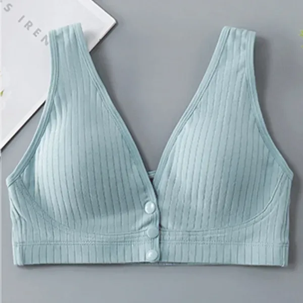 Pure Cotton Nursing Bra Women's Breastfeeding Maternity Underwear Women Pregnancy Plus Size Bralette Gather Crop Top Women - Image 3