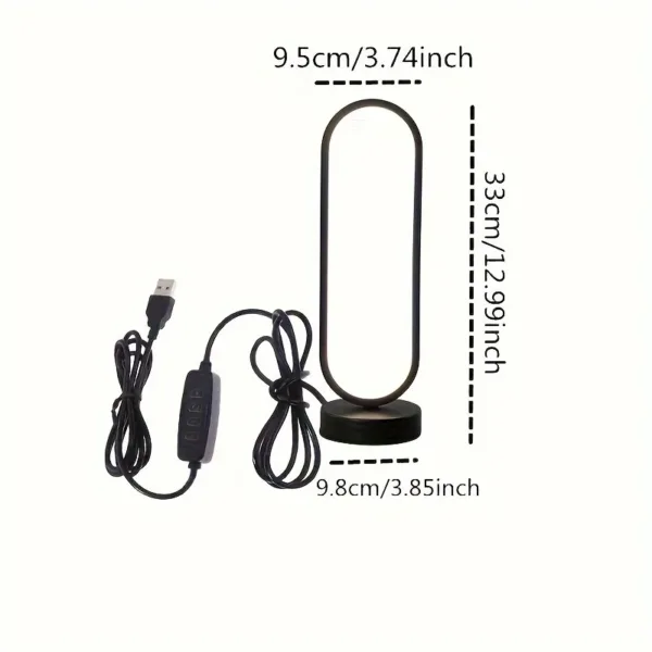 1PC Lamp bedroom Ring Lamp Living Room Three-color Dimming Bedside Lamp LED Night Light - Image 3