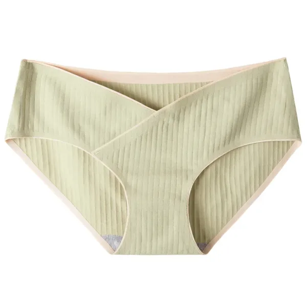 Stripe Jacquard Cotton Low Waist Belly Maternity Panties Plus Size Seamless Underwear for Pregnant Women Ladies Pregnancy Briefs - Image 4