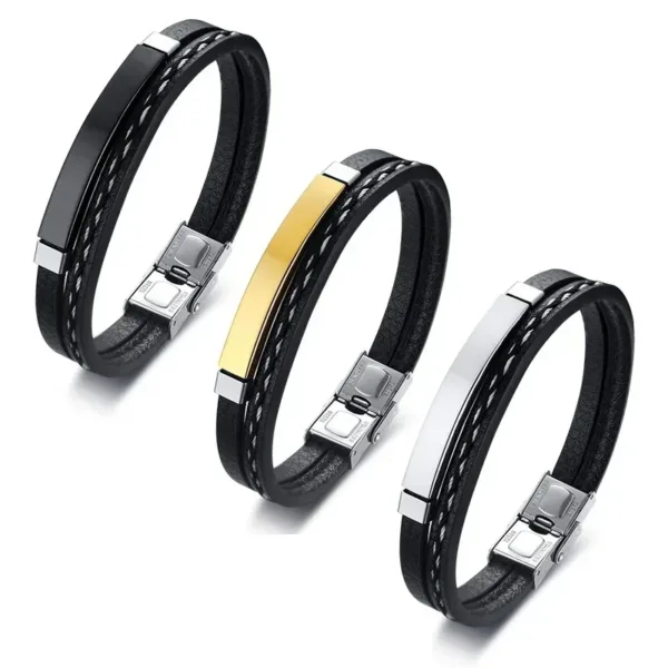 Leather Weave Bracelet - Image 4