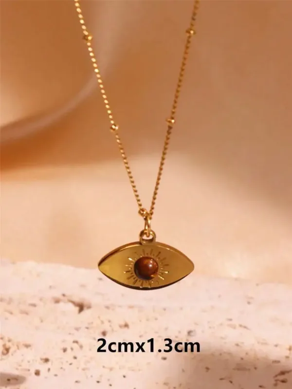 Natural Stone Pendant Necklace - Image 6