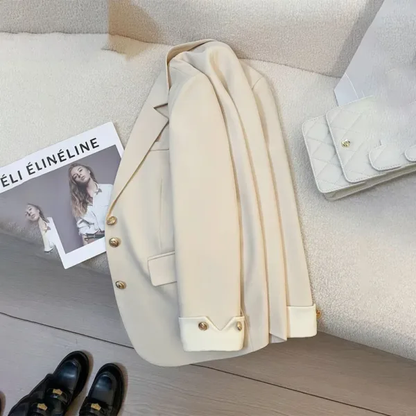 Autumn Winter Office Lady Blazer Jacket Women 2024 Fashion Long Sleeve Coat Woman Blazers Feminino New In Outerwears Casual - Image 7
