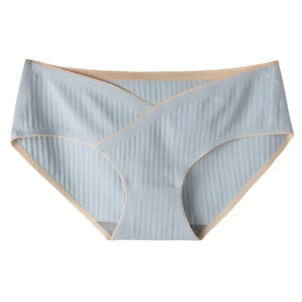 Stripe Jacquard Cotton Low Waist Belly Maternity Panties Plus Size Seamless Underwear for Pregnant Women Ladies Pregnancy Briefs - Image 10