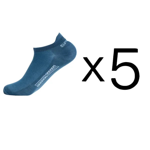 5 Pairs/Lot High Quality Men Ankle Socks Breathable Cotton Sports Mesh Casual Athletic Thin Cut Short Sokken Plus Size - Image 11