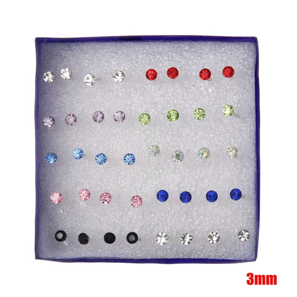 20-Pair Crystal Stud Set - Image 2