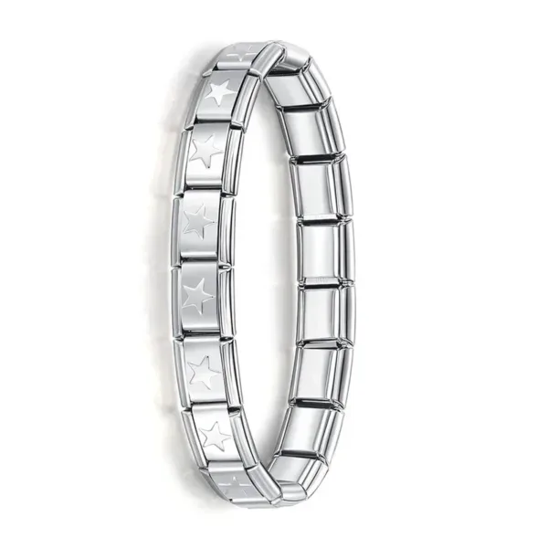 Italian Elastic Charm Bracelet (G207 Silver)