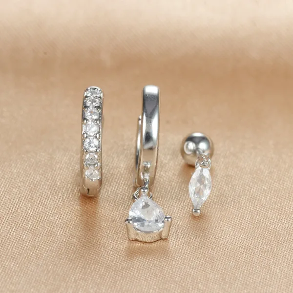 Zirconia Water Drop Earrings - Image 3