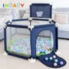 IMBABY Pool Balls Playpen for Children Infant Playground Fence Toddler Solid Color Safety Guardrail Indoor Park Toy Without Ball - Image 5