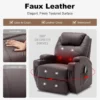 Recliner Chair, Rocking with Massage and Heat, 360° Swivel for Adults, Rocker Manual Remote - Image 6