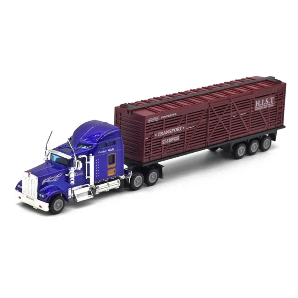 Alloy Car Carrier Truck Model Boy Christmas Toys Assembled Model Building Kits Tool 1/65 Scale Diecast Simulation Car Toys - Image 6