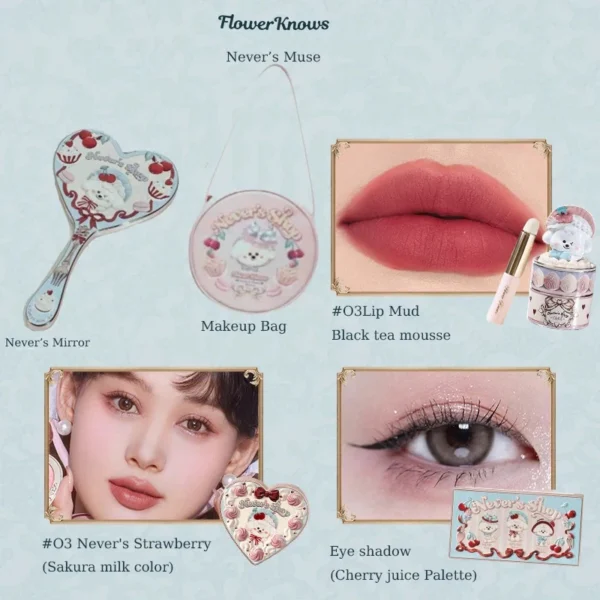 Flower Knows Never's Shop Collection All In Make Up Sets Cosmetics Full Set Lip Mud Blusher Eye Shadow Makeup Kit Professional - Image 7