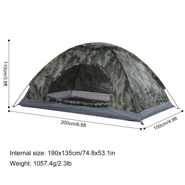 Ultralight Camping Tent Single Layer Portable Tent Anti-UV Coating UPF 30+ for Outdoor Beach Fishing - Image 5