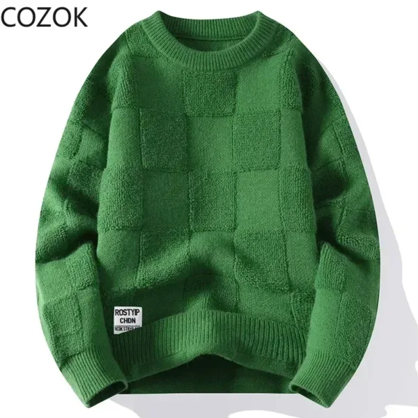 Sweater Men Harajuku Fashion Knitted Hip Hop Streetwear Dinosaur Cartoon Pullover Oversized Casual O-Neck Women Vintage Sweaters - Image 9