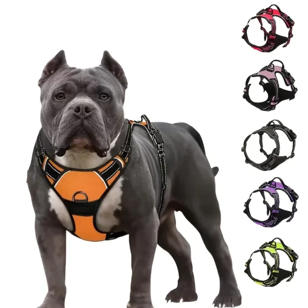 Adjustable Dog Harness Vest with Night Reflective Strip for Small Medium and Large Dogs for Outdoor Walking - Image 13