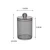 1 Pcs Cotton Swab Organizer Storage Bamboo Cover Acrylic Round Organizer Makeup Storage Box Container Organizadores - Image 10