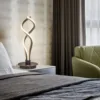 Bymaocar Modern Black Bedroom LED Spiral Table Lamp Bedside Desk Home Decoration Curved Light 6000K-6500K Low Energy Consumption - Image 5