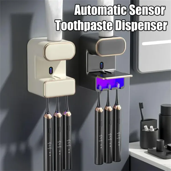 3 Mode Smart Automatic Sensor Toothpaste Dispenser Slots Wall Mounted Electric Toothpaste Squeezer For Bathroom Accessories - Image 2